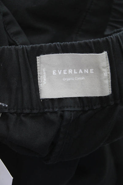 Everlane Womens Ankle Pants Black Organic Cotton Size XL
