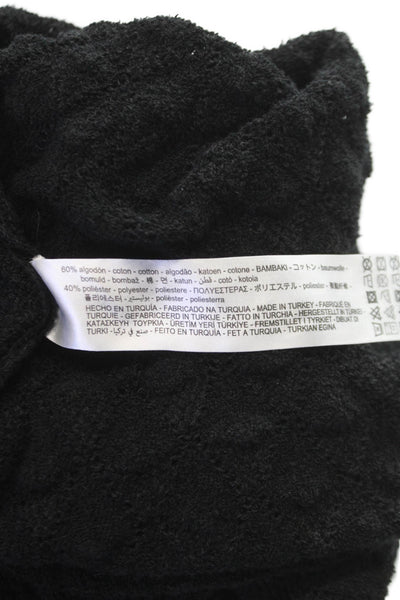 Zara Women Black V Neck Sleeveless Maxi Dress Cotton Polyester Size M
