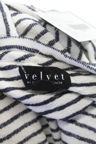 Velvet by Graham & Spencer Mens Henley Striped Cotton T-Shirt White Size XL