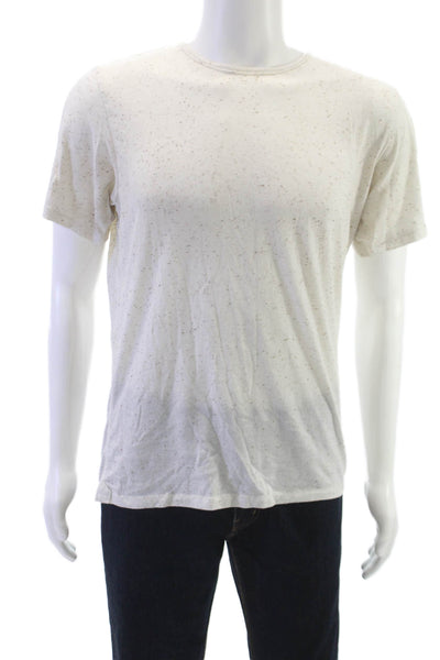 Rag & Bone Mens T-Shirt Ivory Graphic Crew Neck Short Sleeve Size M