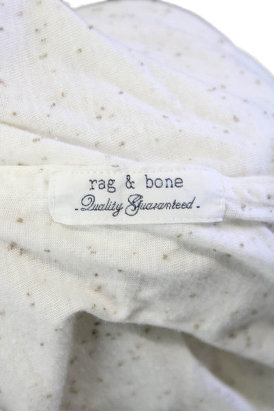 Rag & Bone Mens T-Shirt Ivory Graphic Crew Neck Short Sleeve Size M