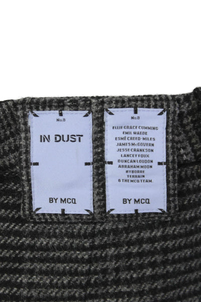 McQ Unisex Adults Gray Wool Plaid Dress Pants 30in Inseam Size XS