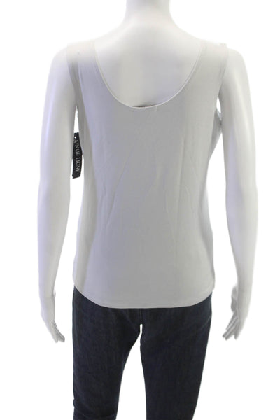 A'nue Ligne Women Basic Gray Nylon Scoop Neck Sleeveless Tank Size L