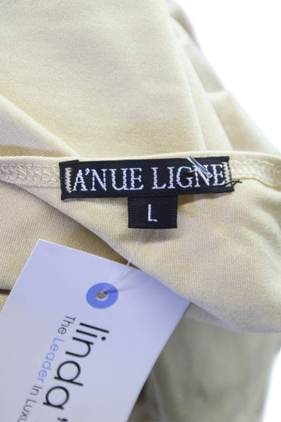 A'nue Ligne Womens Basic Sleeveless Scoop Neck Tactel Tank Beige Size L