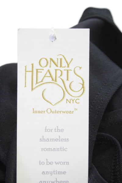 Only Hearts Womens Black Nylon Scoop Neck Sleeveless Tank Size M