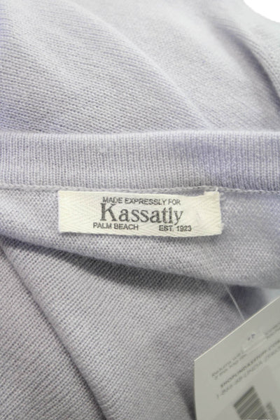 Kassalty Women Tunic Sweater Gray Boat Neck 3/4 Sleeve Nylon Fall Size L