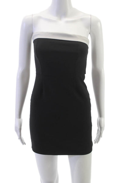 Edikted Womens Bodycon Strapless Black Short Dress Size S