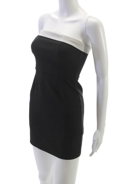 Edikted Womens Bodycon Strapless Black Short Dress Size S