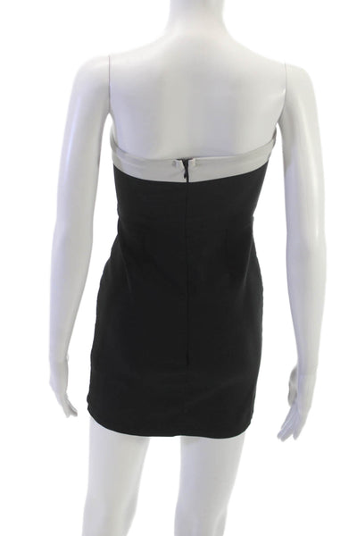 Edikted Womens Bodycon Strapless Black Short Dress Size S