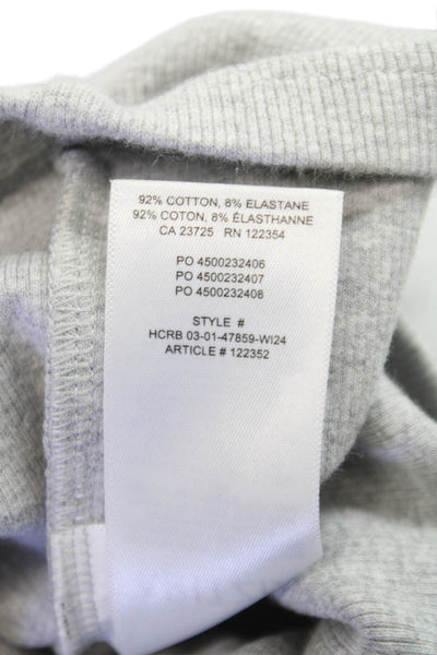 TNA Womens Casual Gray Mock Neck Zip Long Sleeve Top Size XS