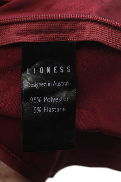 Lioness Women Cropped Cowl Neck Sleeveless Tank Red Size XS