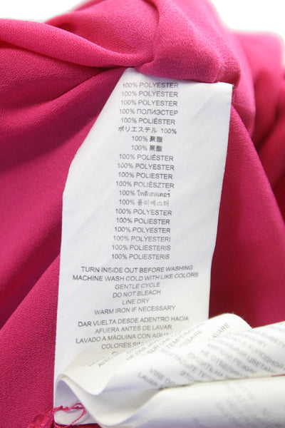 Michael Michael Kors Womens Collared Zip Tunic Pink 3/4 Sleeve Size M