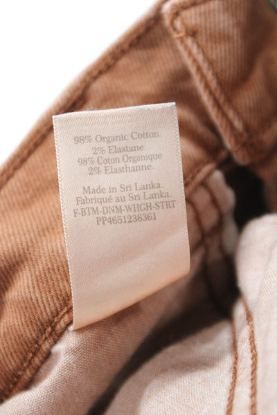 Everlane Womens Brown Straight Jeans High Rise Cotton Blend Tall Size 29