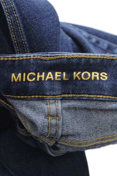 Michael Michael Kors Womens Skinny Jeans Blue Cotton Blend Mid Rise Size 4