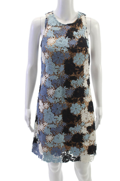 Michael Michael Kors Women Multicolor Floral Shift Dress Sleeveless Short Size 0