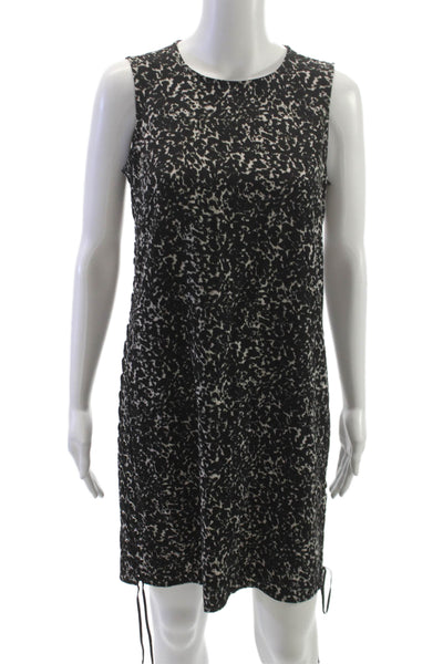 Michael Michael Kors Women Shift Dress Black Animal Print Sleeveless Size 2