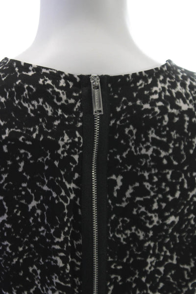 Michael Michael Kors Women Shift Dress Black Animal Print Sleeveless Size 2