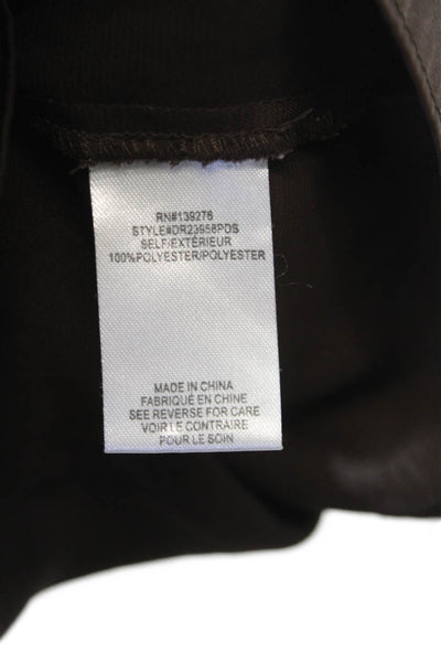 DR2 Women Brown Polyester Sleeveless Tank Solid Size XS