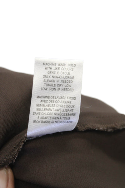 DR2 Women Brown Polyester Sleeveless Tank Solid Size XS
