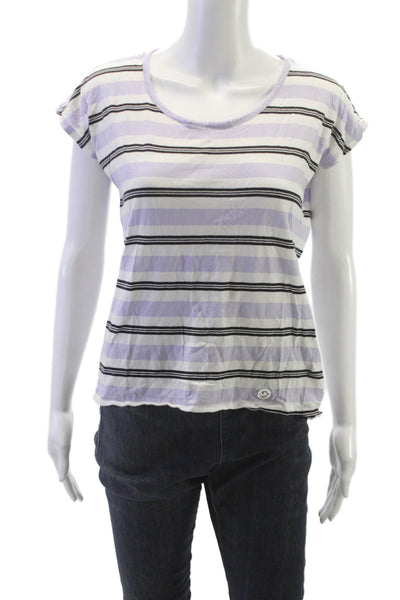 Michael Michael Kors Womens Multicolor Striped T-Shirt Short Sleeve Size S