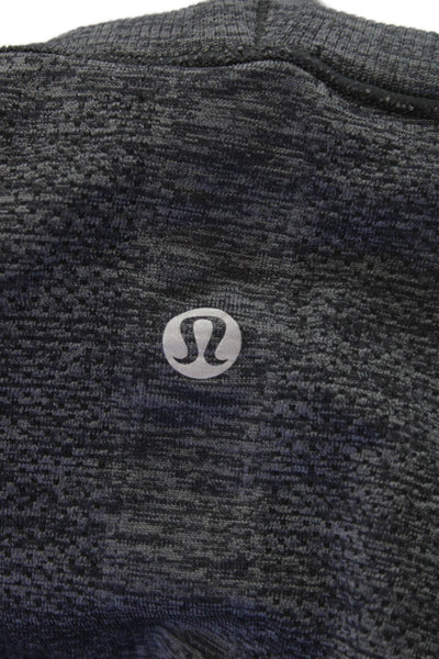Lululemon Women Basic T Shirt Long Sleeve Crew Neck Gray Nylon Blend Size 8
