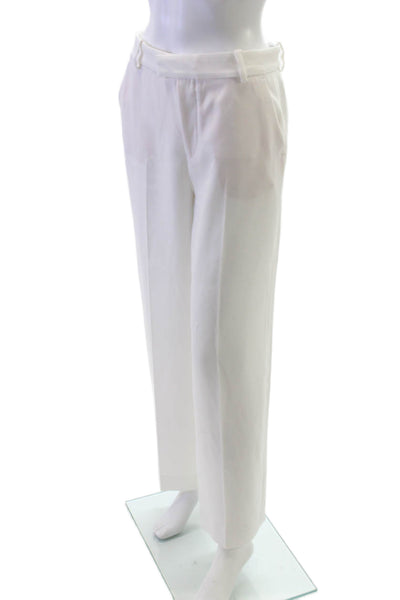 Zara Womens White Dress Pants Polyester Zip Size S