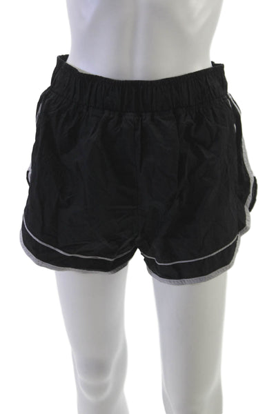 FP Movement Womens Athletic Black Nylon Drawstring Shorts Size M