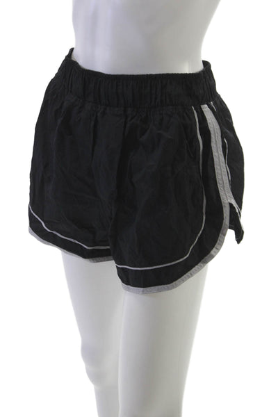 FP Movement Womens Athletic Black Nylon Drawstring Shorts Size M