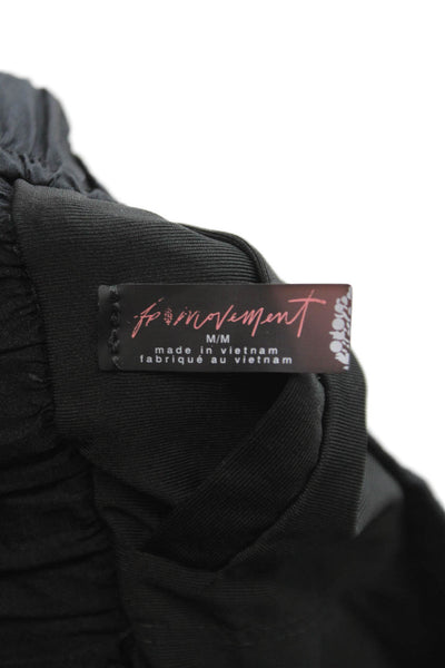 FP Movement Womens Athletic Black Nylon Drawstring Shorts Size M