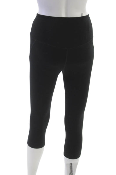 Girlfriend Collective Women Capri Leggings Black Recycled Polyester Size S