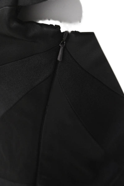 Jax Womens Black Asymmetrical Sheath Dress Short Sleeve Knee Length Size 4