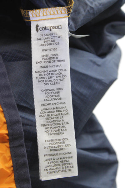 Cotopaxi Unisex Windbreaker Gold Colorblock Polyester Zip Spring Size XL