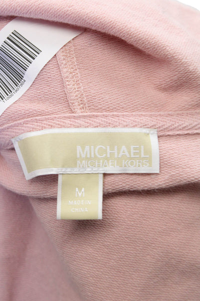 Michael Michael Kors Womens Pink Cotton Full Zip Hoodie Size M