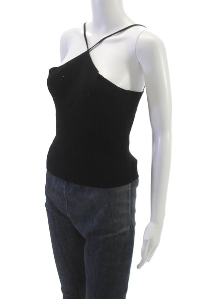 Everlane Womens Basic Halter Tank Black Viscose Sleeveless Size L