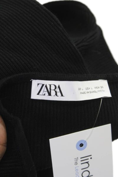 Everlane Womens Basic Halter Tank Black Viscose Sleeveless Size L