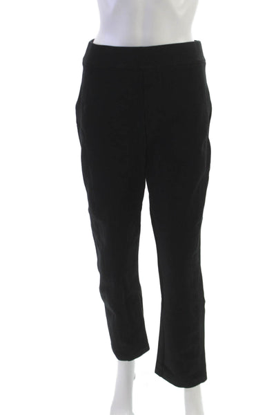 Spanx Womens Ankle Pants Black Rayon Pull On Size M