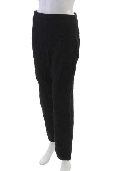 Spanx Womens Ankle Pants Black Rayon Pull On Size M