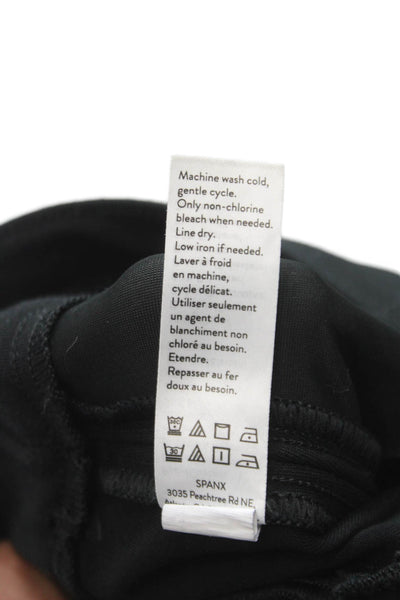 Spanx Womens Ankle Pants Black Rayon Pull On Size M