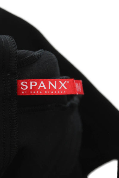 Spanx Womens Ankle Pants Black Rayon Pull On Size M