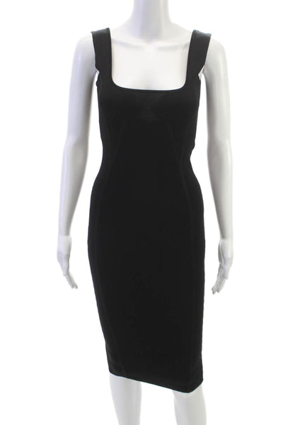 Aqua Womens Bodycon Black Square Neck Sleeveless Rayon Short Dress Size XS