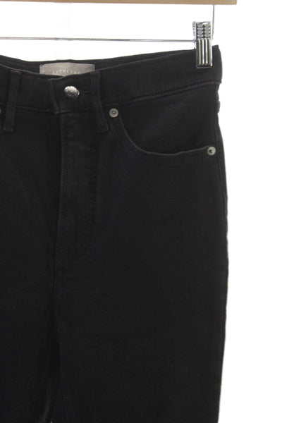 Everlane Women Skinny Jeans Black Mid Rise 28 Inseam Cotton Size 27