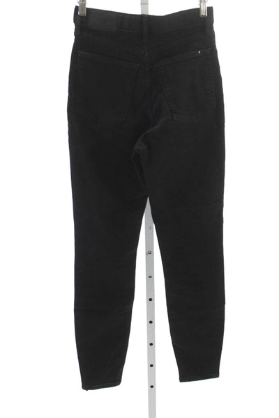 Everlane Women Skinny Jeans Black Mid Rise 28 Inseam Cotton Size 27