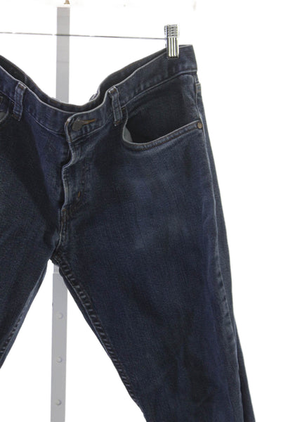 Michael Kors Mens Blue Straight Jeans Cotton Button Fly Size 32
