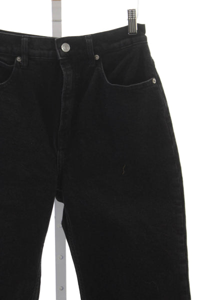 Everlane Women Straight Black High Rise Cotton Jeans Petite Size 27