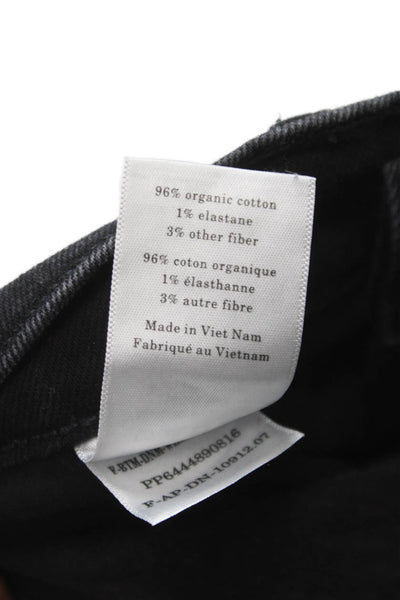 Everlane Women Straight Black High Rise Cotton Jeans Petite Size 27