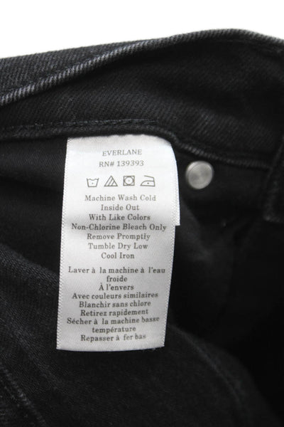 Everlane Women Straight Black High Rise Cotton Jeans Petite Size 27
