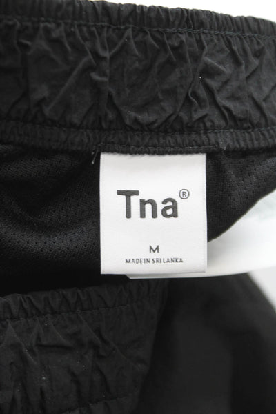 TNA Womens Athletic Nylon Shorts Black Size M