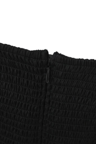 Abercrombie & Fitch Womens Black Slip Dress Square Neck Midi Polyester Size PM