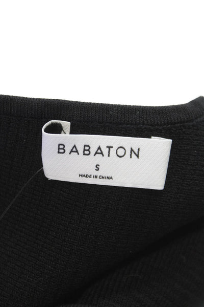 Babaton Womens One Shoulder Cropped Tank Black Size S