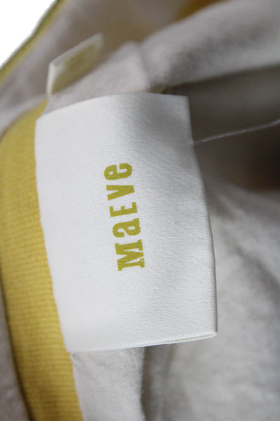 Maeve Anthropologie Women Straight Pencil Skirt Yellow Cotton Size 10